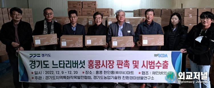 경기도 느타리버섯, 홍콩시장 수출