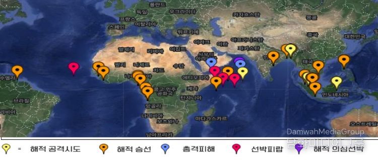 연도별 상반기 해적사건 발생 건수(2020년~2024년 )
