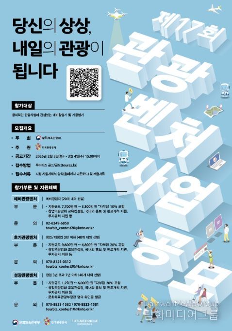 ‘제17회 관광벤처사업 공모전’ 포스터